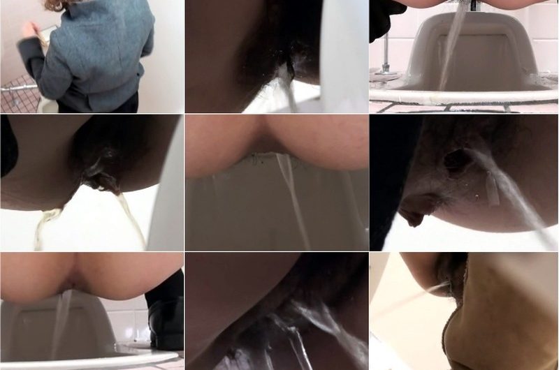 無修正　和式トイレ美少女系の制服女子