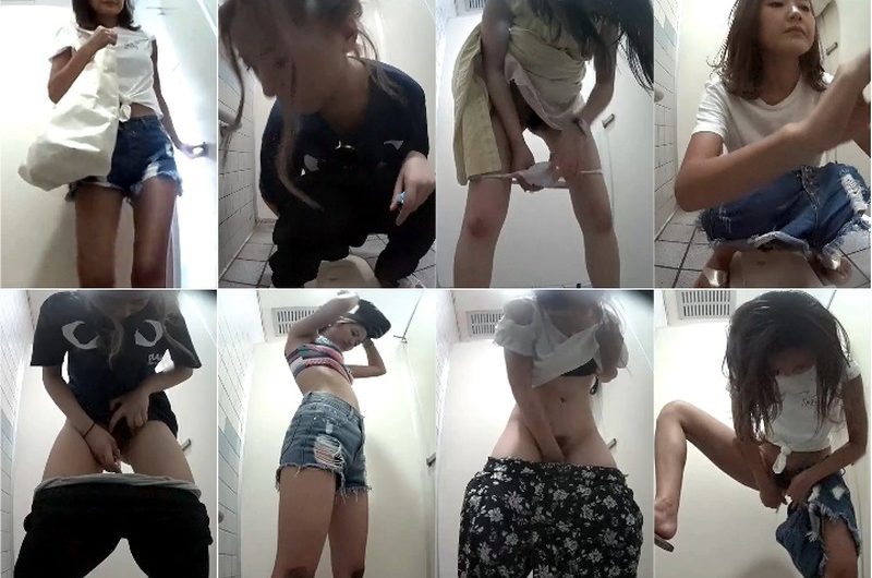 海のトイレを前から撮ってみたら２８ギャルのタンポンナプキン厳選グロ注意