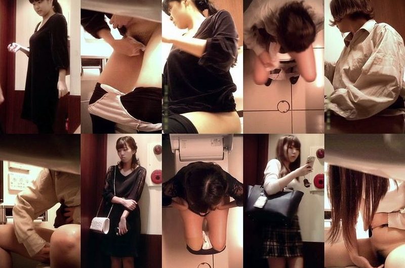 女子トイレ紀行 No.10 ミニスカ娘が超！大股開きでマ○コお手入れ/全員外撮り4名収録！